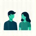 Icon of two people in conversation.